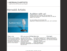 Tablet Screenshot of herwald-artists.com